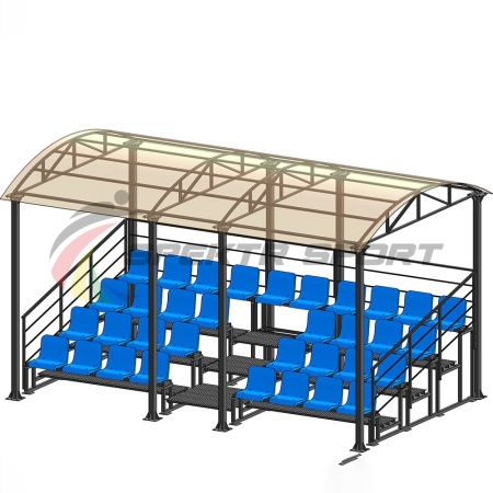 Купить Трибуна для зрителей 4 ряда на 34 места с навесом и перилами в Могоче 