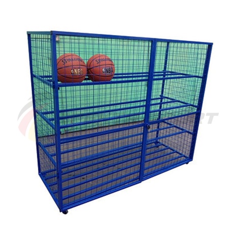 Купить Стеллаж для хранения мячей и инвентаря передвижной металлический (сетка) Разборный в Могоче 