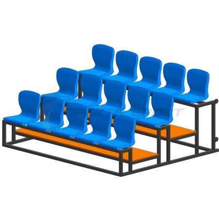 Купить Трибуна мобильная 3 ряда сиденья пластиковые на 15 мест в Могоче 
